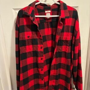 GAP Red and Black Plaid Shirt